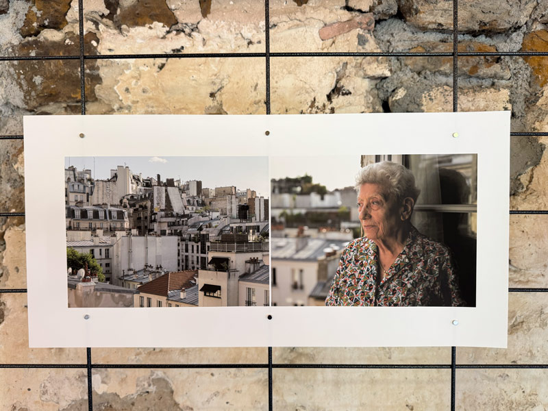 Diptyques photographiques : portrait + vue depuis la fenêtre Shanghai, Paris Château de Ruat, Le Teich Journées européennes du patrimoine — 20 septembre 2026
